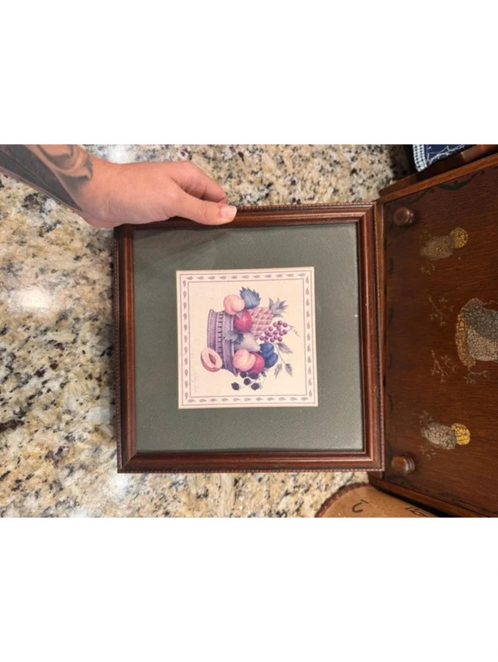 Vintage fruit picture frame